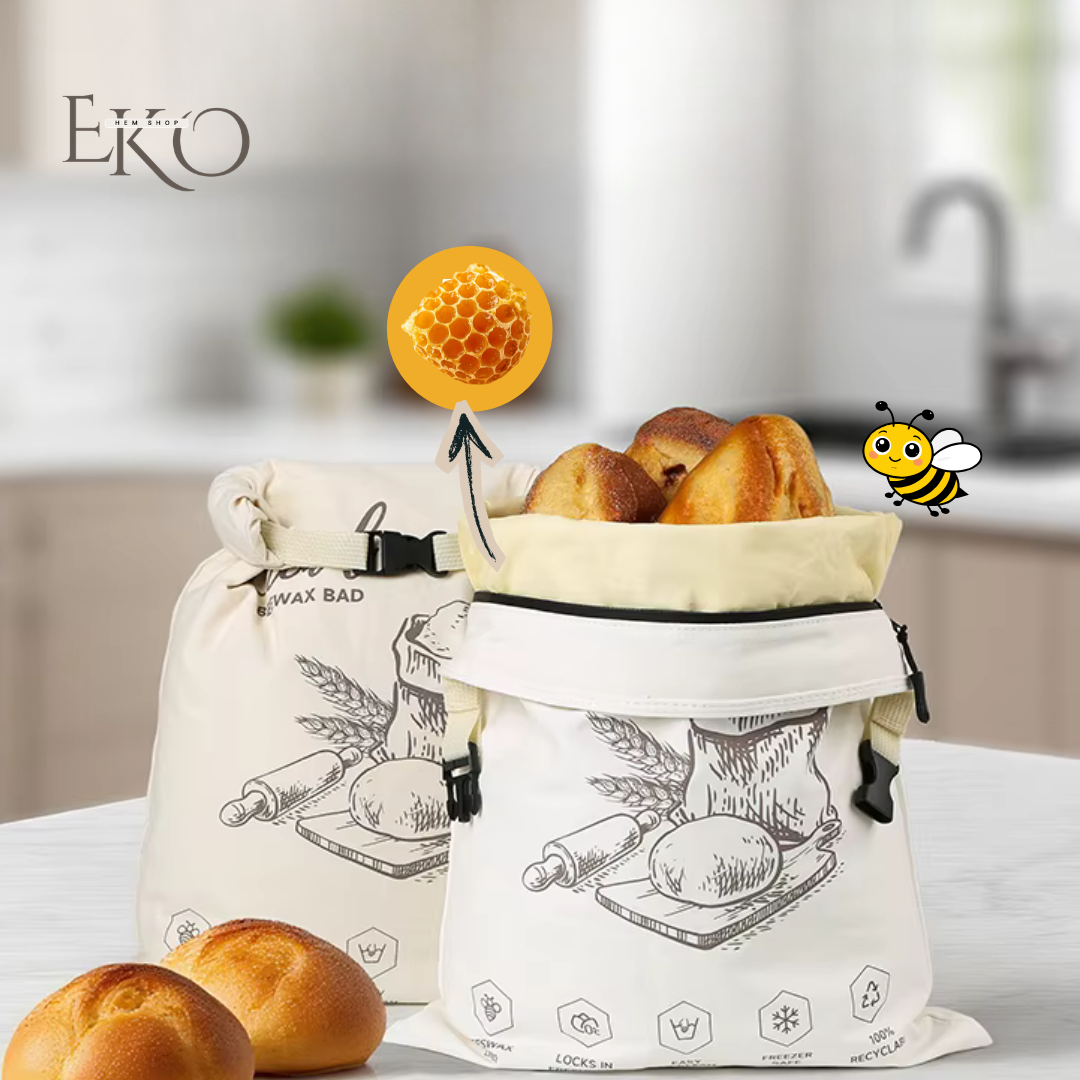 Bio-Bienenwachs-Brotbeutel – 100 % Baumwolle
