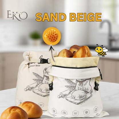 Bio-Bienenwachs-Brotbeutel – 100 % Baumwolle