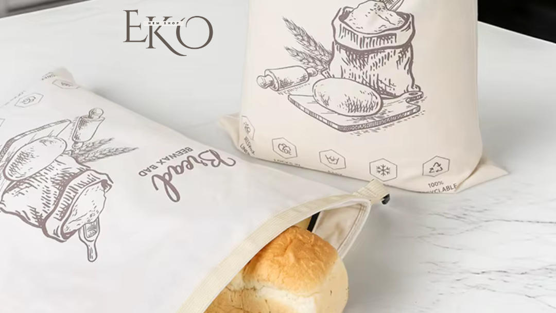 Bio-Bienenwachs-Brotbeutel – 100 % Baumwolle