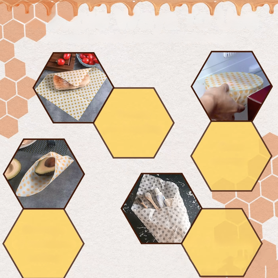 Bienenwachs Frischhaltefolie™ – Wiederverwendbar (3 Stück)