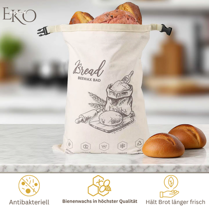 Bio-Bienenwachs-Brotbeutel – 100 % Baumwolle