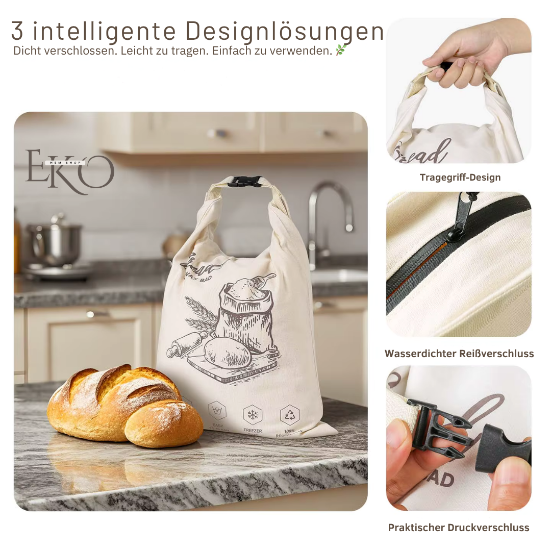 Bio-Bienenwachs-Brotbeutel – 100 % Baumwolle