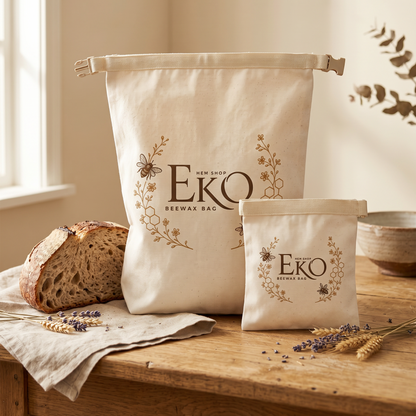 Bio-Bienenwachs-Brotbeutel – 100 % Baumwolle